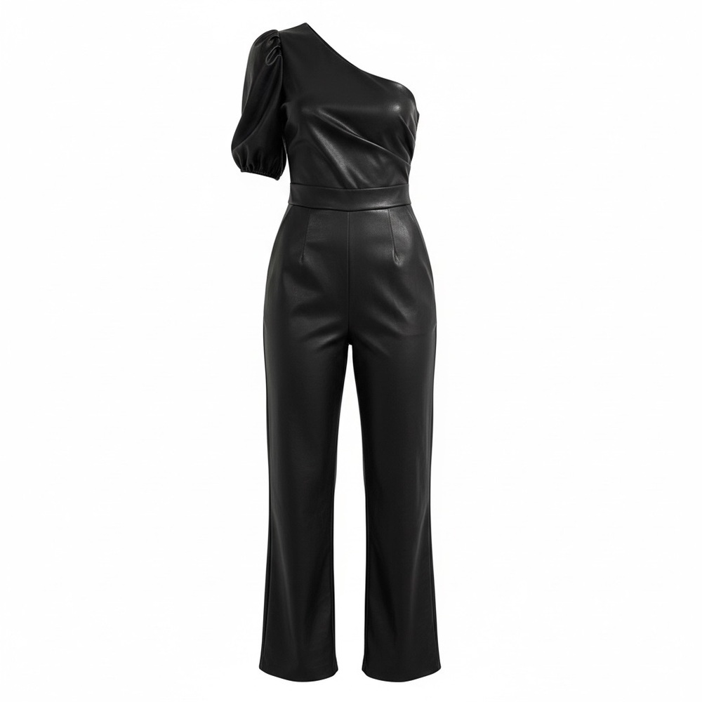 Sachin + Babi Black One-Shoulder Jumpsuit